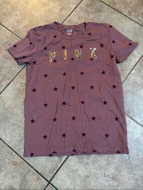 PINK Victoria's Secret Mauve Logo Tee